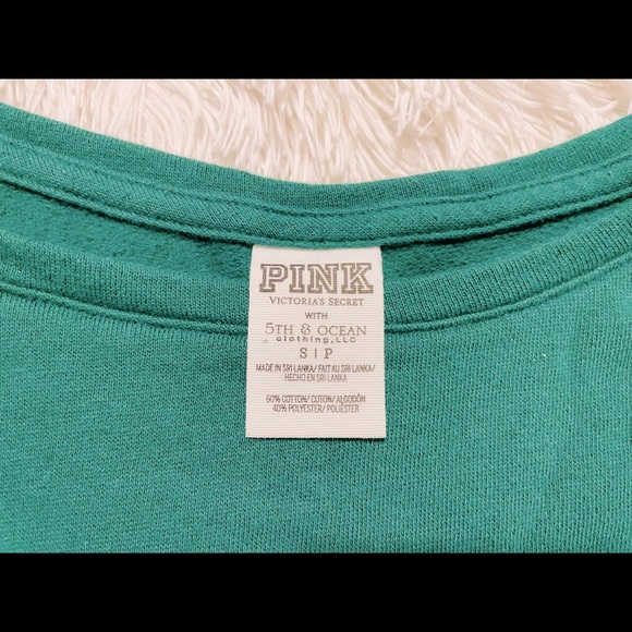 ♻️GOODWILL BOUND♻️ PINK Victorias Secret Off-the-Shoulder Sweatshirt - Picture 2 of 3